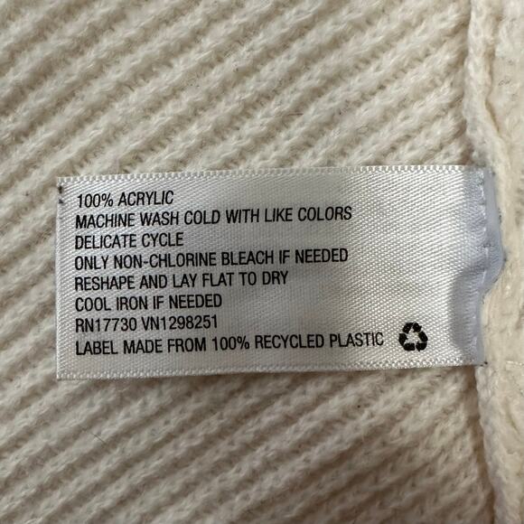 MERONA Size Medium Longer White Open Knit Cardigan - Picture 7 of 9